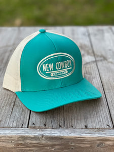 Teal/Beige Trucker